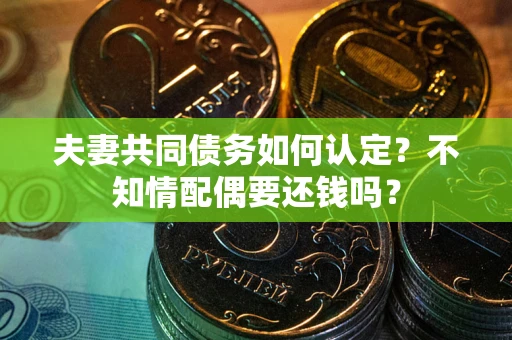 北京夫妻共同债务如何认定？不知情配偶要还钱吗？